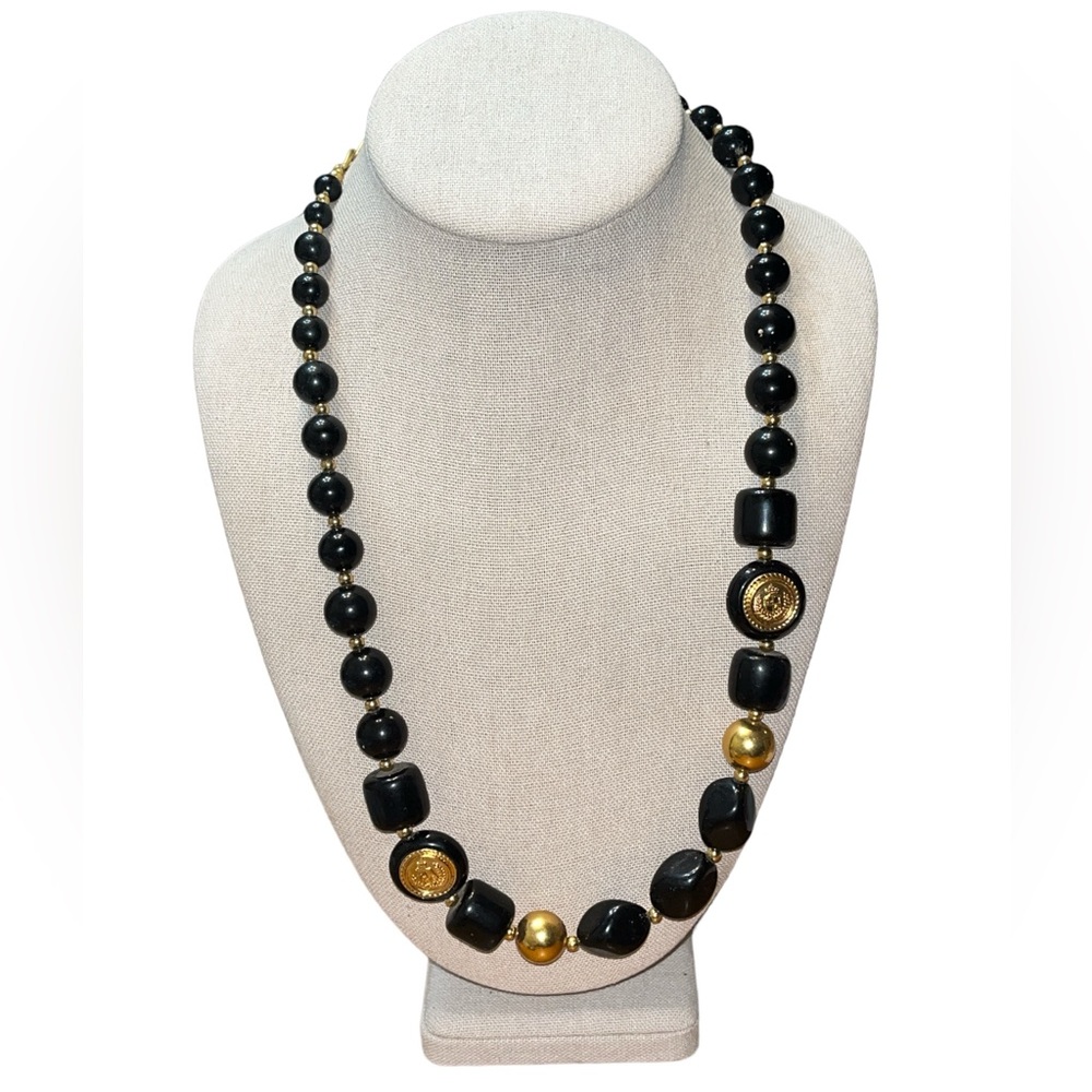 Black and Gold Liz Claiborne Chunky Necklace
